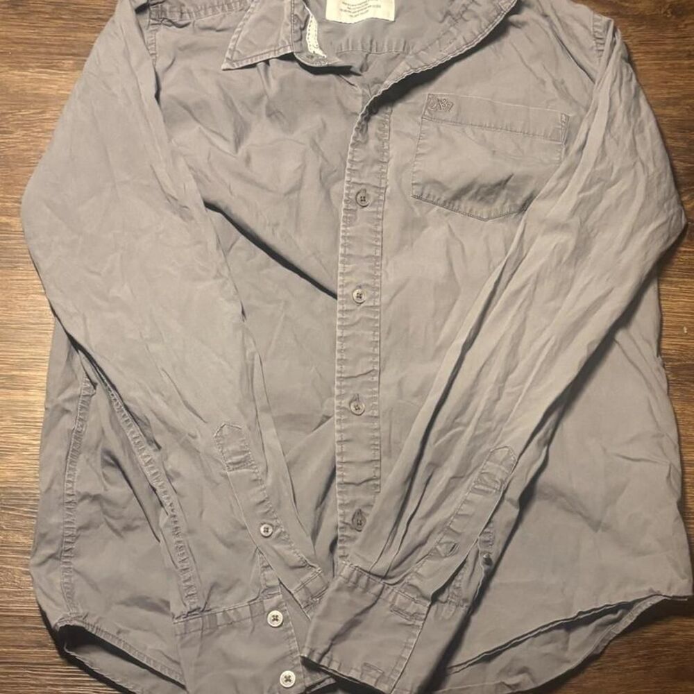 Aeropostale Women's Grey and Blue Shirt - Picture 2 of 7